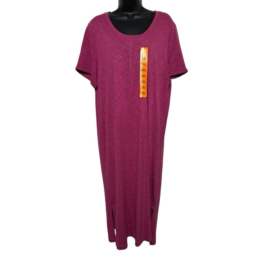Jessica‎ Simpson NWT Fuchsia Pink Short Sleeve Tee Shirt Dress Women’s Size XXL